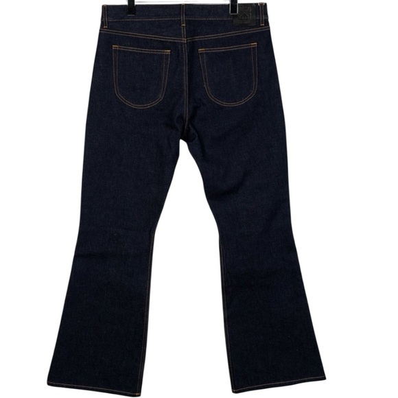 GUARANTEED AUTHENTIC NWT Off-White Dark Blue Bootcut Jeans Sz 32 - Picture 4 of 6